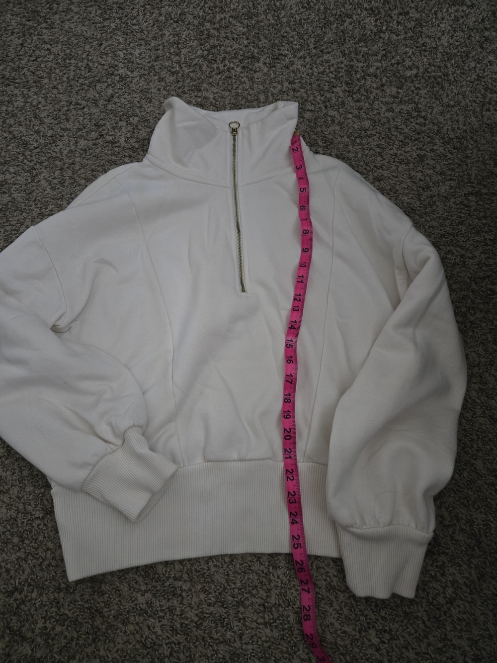 a new day White Girls Half-Zip Mock Neck Sweatshirt